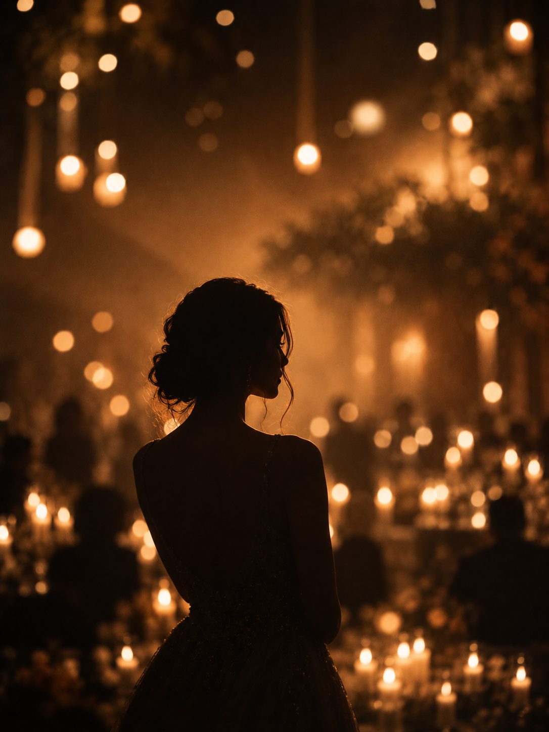 Khách mời giữa ánh đèn bokeh